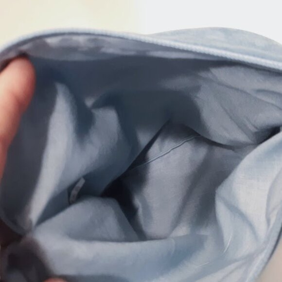 NEW Velvet texture Sueded Floral Bow Shoulder bag Purse Blue Cute Girlie Sling - Picture 8 of 9